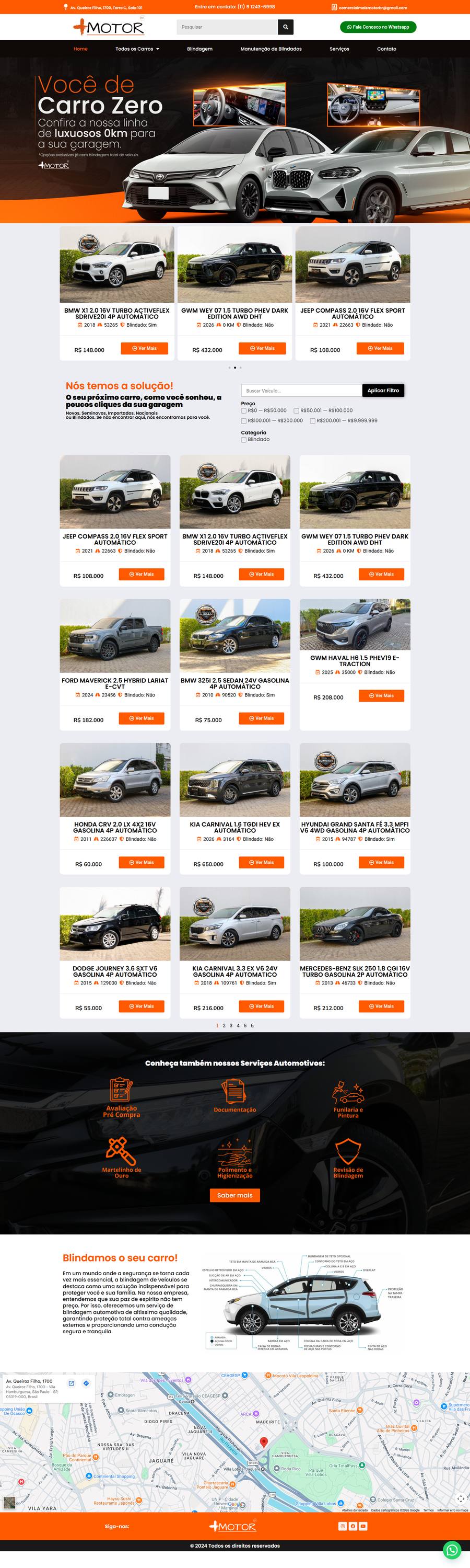 Site em destaque entregue pela FatorW